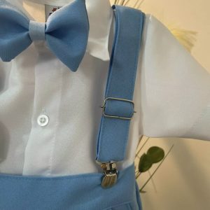 Conjunto batizado cinza