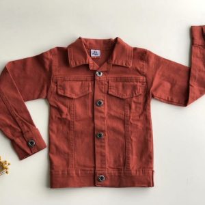 Jaqueta jeans color terracota